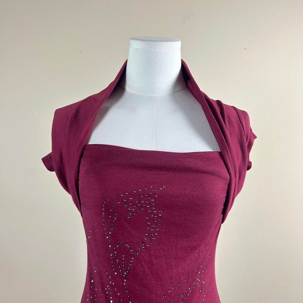 Rhapsody Red Shrug Rhinestone Tee - Picture 3 of 4